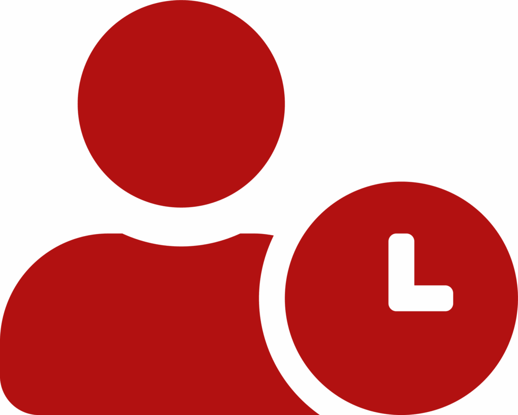 person and clock icon